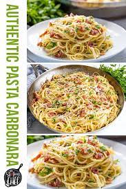Authentic Pasta Carbonara Recipe Carbonara Pasta Pasta Dishes Halloween Food Appetizers