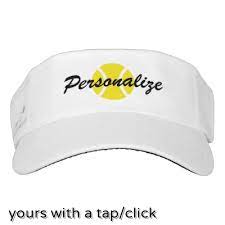 Custom Sun Visor Cap For Tennis Player And Coach Zazzle Com Visor Cap Tennis Players Sporty Cap