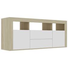 Vicco sideboard leon kommode schrank weiß sonoma eiche tv anrichte highboard. Vidaxl Tv Schrank Weiss Und Sonoma Eiche 120 X Kaufland De