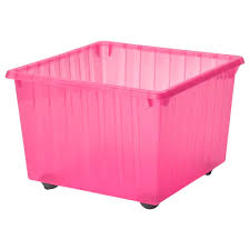 Vessla Bac De Rangement Avec Roulettes Rose Clair 39x39 Cm Ikea En 2020 Bac De Rangement Rangement Ikea