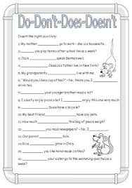 Fill In Do Does Don T Or Doesn T Do Don T Does Doesn T Worksheet English Grammar Worksheets Learn English Words English Worksheets For Kids