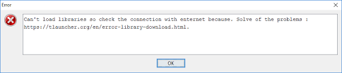 Whenever i join my friends smp it just says ''the authencation servers are down for maintenance'' and its been. Error Solution Can T Load Libraries So Check The Connection With Internet In Tlauncher