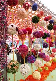 Beautiful Colorful Floral Balls For Mehendi Decor See More On Wedmegood Com Wedmegood Indianw Flower Decorations Beautiful Wedding Decorations Mehndi Decor