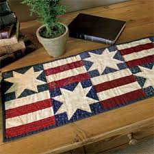 Celebrate Summer In Style With This Patriotic Simple Stars Bars Table Runner Quilt Quilted Table Runners Patterns Table Runner Pattern Quilted Table Runners