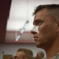 Spc. Lucas A. Delay, a military policeman with the