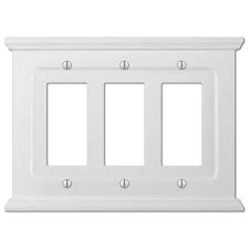 Claro wall plates are easy to install. Amerelle Mantel 3 Gang Rocker Wood Wall Plate White 178rrrw The Home Depot