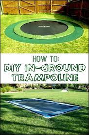 Diy Inground Trampoline The Owner Builder Network Backyard Playground Backyard Landscaping Backyard Fun