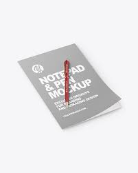 Notepad Pen Mockup In Stationery Mockups On Yellow Images Object Mockups
