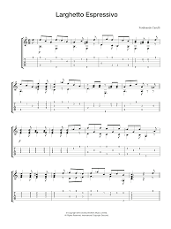 Larghetto Espressivo Sheet Music Ferdinando Carulli Solo Guitar Not so slow as largo, but usually slower than andante. larghetto espressivo sheet music ferdinando carulli solo guitar