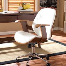 5 Stylish Mid Century Modern Desk Chairs Mid Decco Rathburn Modern Office Chair White In 2020 Modern Office Chair White Office Chair Office Chair Design