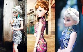Die Barbie Puppe In Chinesische Qipao Kleid Cheongsam Modernes Disney Elsa Kleid Prinzessin