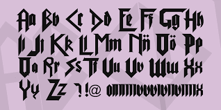 Most jail made tattoos are dark blue in color. Pure Evil 2 Font 1001 Fonts Metal Font Fonts Alphabet Lettering Fonts