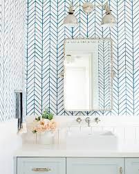 Pin By Holly Salib On Home In 2021 Bathroom Wallpaper Trends Small Bathroom Decor Feather Wallpaper