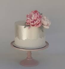 Shimmer And Peonies Fondant Wedding Cakes Cake Tiered Wedding Cake