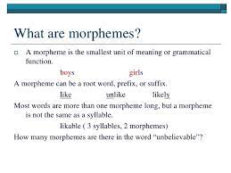 What Is A Morpheme