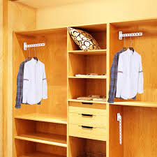 To extend the capacity of my closet, i installed two additional clothes racks/rods in my closet close to the ceiling; Buy Wall Mount Clothes Hanger Laundry Hanger Dryer Rack White Retractable Clothes Rack Wall Hangers For Clothes Closet Wall Mounted Clothes Hanger 2 Pack Online In Hungary B0825gtgcg