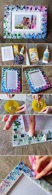 Diy Colorful Mosaic Picture Frame Cute Colorful Colors Diy Frame Crafts Easy Crafts Diy Ideas Diy Crafts Do It Yourself Crafty E Crafts Frame Crafts Mosaic Diy