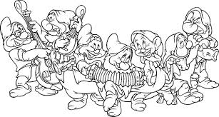 Snow white and the seven dwarfs. Seven Dwarfs In Snow White Coloring Page Free Printable Coloring Pages For Kids