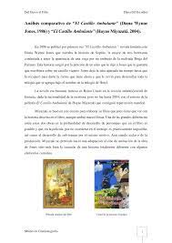 Jones is a fantastic writer, and this is a solidly written fantasy. Pdf Analisis Comparativo De El Castillo Ambulante