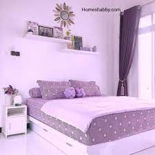 Warna cat kamar tidur nuansa ungu. 6 Dekorasi Kamar Tidur Untuk Ruangan Kecill Dengan Pilihan Cat Tembok Yang Tepat Homeshabby Com Design Home Plans Home Decorating And Interior Design