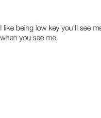 I Like Being Low Key You Ll See Me When You See Me Me Quotes Funny Seeing Quotes Sarcastic Quotes Funny