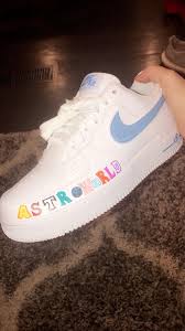 Astroworld Custom Air Force 1 Astroworld Custom Air Force 1 Source By Versace I Custom Nike Shoes Custom Shoes Diy Nike Air Shoes