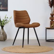 Industrial Dining Chair Morris Cognac Shipped Within 24 Hours Dining Chairs Industrial Dining Dining Chairs Uk