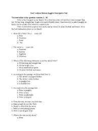 Soal descriptive text ( mgmp ) my blewuk i have some pets. Soal Essay Bahasa Inggris Descriptive Text