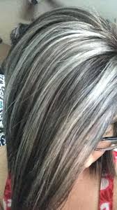 Grey Highlights Best Silver Highlights Ideas On Grey Hair Silverhairlookthatilike Gray Hair Highlights Transition To Gray Hair Ash Brown Hair Color