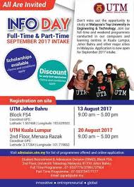 Built to honour the memory of malaysia's second prime minister, menara yayasan tun razak is an office complex that sits strategically in the golden traingle of. Universiti Teknologi Malaysia Utm Utm Info Day Kuala Lumpur Campus Sunday 20th Aug 2017 2nd Floor Menara Razak Come And Meet Us At Utm Info Day To Be Held At