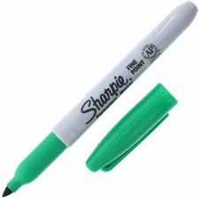 Sharpie fine point navy permanent marker, sold individually. Sharpie Fine Point Permanent Colored Marker Green