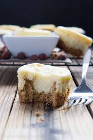 Eggnog Cheesecakes With Gingerbread Cookie Crust Recipe Eggnog Cheesecake Food Christmas Baking