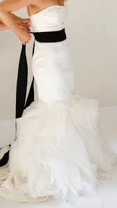 Vera Wang Ethel Wedding Gown With Black Belt Wedding Dresses Vera Wang Wedding Dresses Black Wedding Dresses