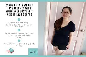 Cyndy Chew S Weight Loss Journey With Aimin Acupuncture Weight Loss