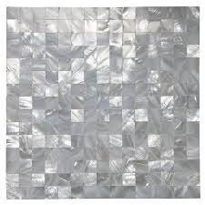 Art3d Self Adhesive Mother Of Pearl Shell Mosaic Peel And Stick Kitchen Backsplash Tile 12 X 12 White Square 1 Piece Walmart Com Shell Mosaic Tile Pearl Tile Shell Mosaic
