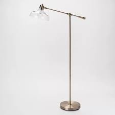 Crosby Glass Shade Floor Lamp Brass Threshold Silver Floor Lamp Floor Lamp Brass Floor Lamp