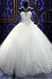 Shine beyond compare with this sparkle ball gown wedding/prom: White Sparkly Wedding Dress Bd89d1