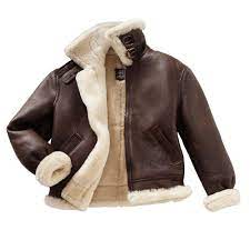Sheepskin B 3 Flight Jacket Leather Flight Jacket Flight Jacket Brown Bomber Jacket