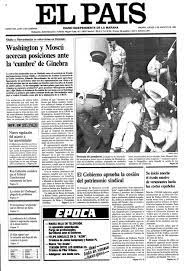 12 de agosto de 1985. Portada De El Pais Del 01 08 1985