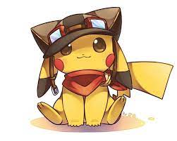 Pikachu Wearing Aviator Hat Goggles Scarf Cute Pikachu Pikachu Cute Pokemon