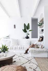 Boho beach style coastal style pallet sectional couch used pallets cushions pillows sunroom new homes rustic. Beach Boho This Coastal Home Nails White On White Design Boho Living Room Contemporary Beach House Coastal Living Rooms
