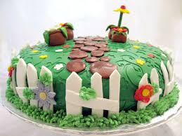 Flower Garden And Cake Design Flower Gardens Garden Cakes Cake Creative Cakes