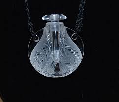 1920 Lalique Perfume Bottle Clear Crystal Pendant Necklace 4 5cm By Maison Lalique For D Orsay Lalique Perfume Bottle Perfume Bottles Glass Perfume Bottle