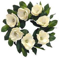 Alibaba offers 236 magnolia wreath suppliers, and magnolia wreath manufacturers, distributors, factories, companies. Faux Magnolia Blossom Wreath 24 Transitional Wreaths And Garlands By Silk Flower Depot Houzz