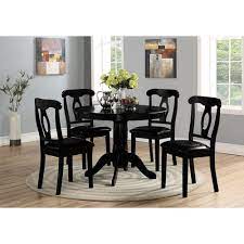 Faux marble table and 4 chairs dining room furniture (price: Angel Line 5 Piece Lindsey Dining Set Black Walmart Com Walmart Com
