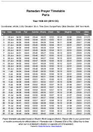 The prayer times listed are start times however jamaat times may be different. Make Download Ramadan Prayer Timetable Alhabib S Blog