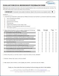 Workshop Feedback Survey Remark Software Program Evaluation Training Evaluation Form Evaluation Form