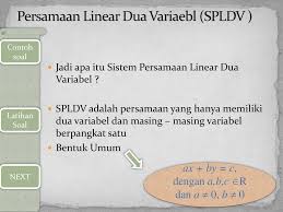 Maybe you would like to learn more about one of these? Sistem Persamaan Linear Dua Variabel Spldv Ppt Download