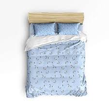 Black And White Moon Duvet Cover Set Fantasy Star Blue And White Moon Stars Comforter Bedding Set 4 Piece Home Decoration Duvet Cover Set I Duvet Cover Sets Sheets Bedding Pattern Soft Bed Sheets