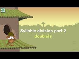 Syllable Division Doublets Youtube Syllable Division Syllable Vowel Team